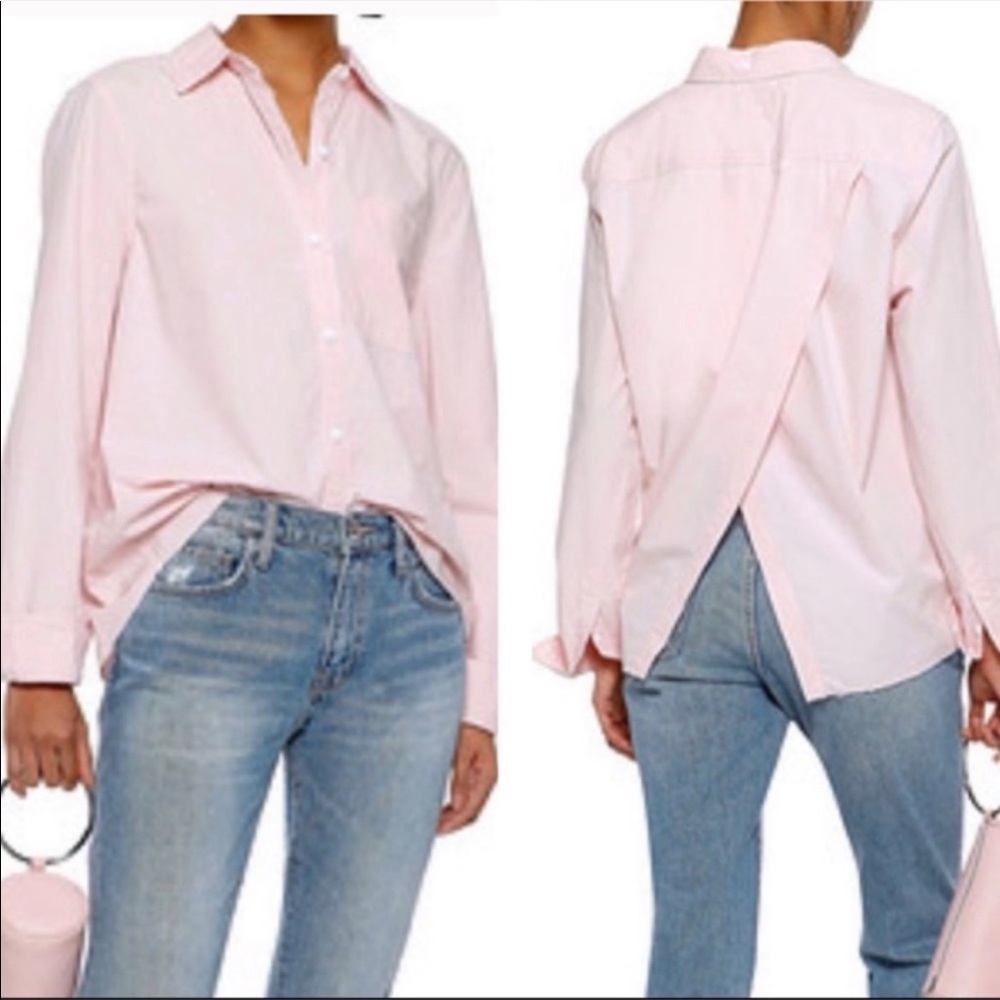 Current/Elliott Pink Button Down Shirt